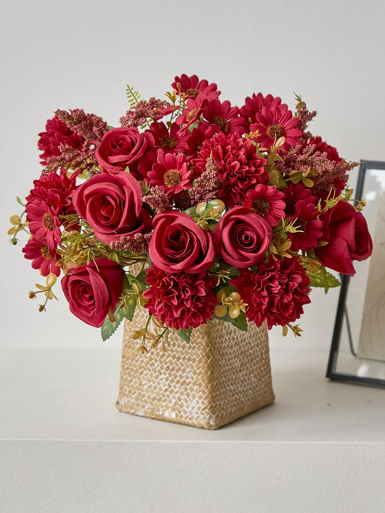 1/3pcs fiori artificiali Bouquet di Rose finte fiori di tarassaco margherita di seta per la decorazione della festa nuziale in casa ornamenti da