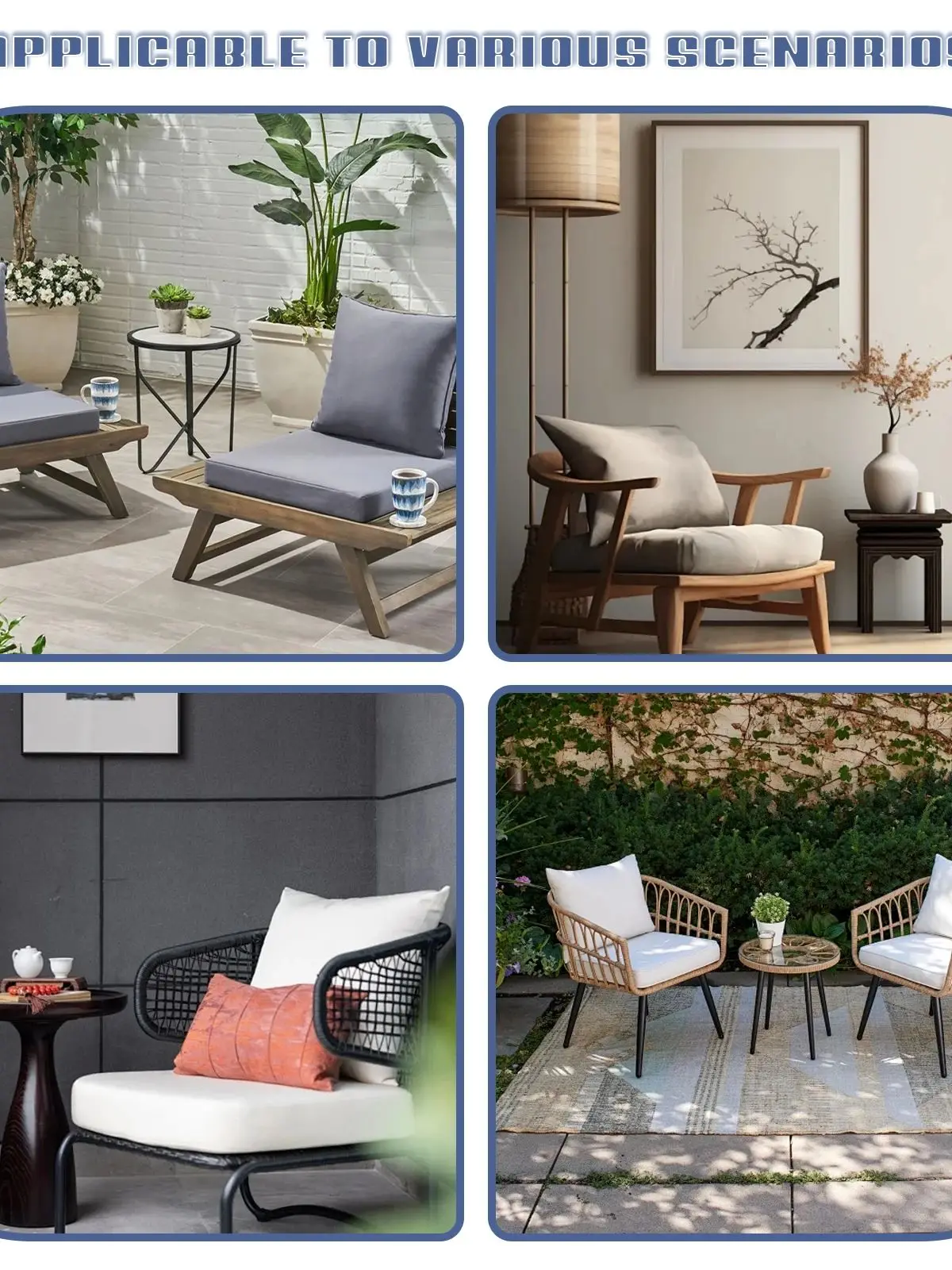 Aangepaste zit- en rugkussens stoel bank bank rugleuning kussen set stoel zitkussen decor tuin erker pad terraskussen - afbeelding 2