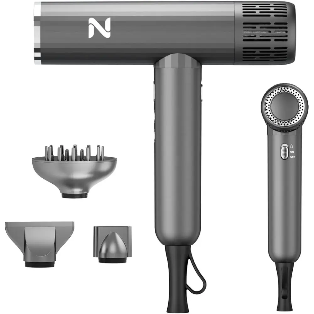 

Ionic Proional Hair Dryer with Diuser or Curly Hair,1600W&110000RPM High Speed Blow Dryer or Women,ast Drying,Lock unction,Low N