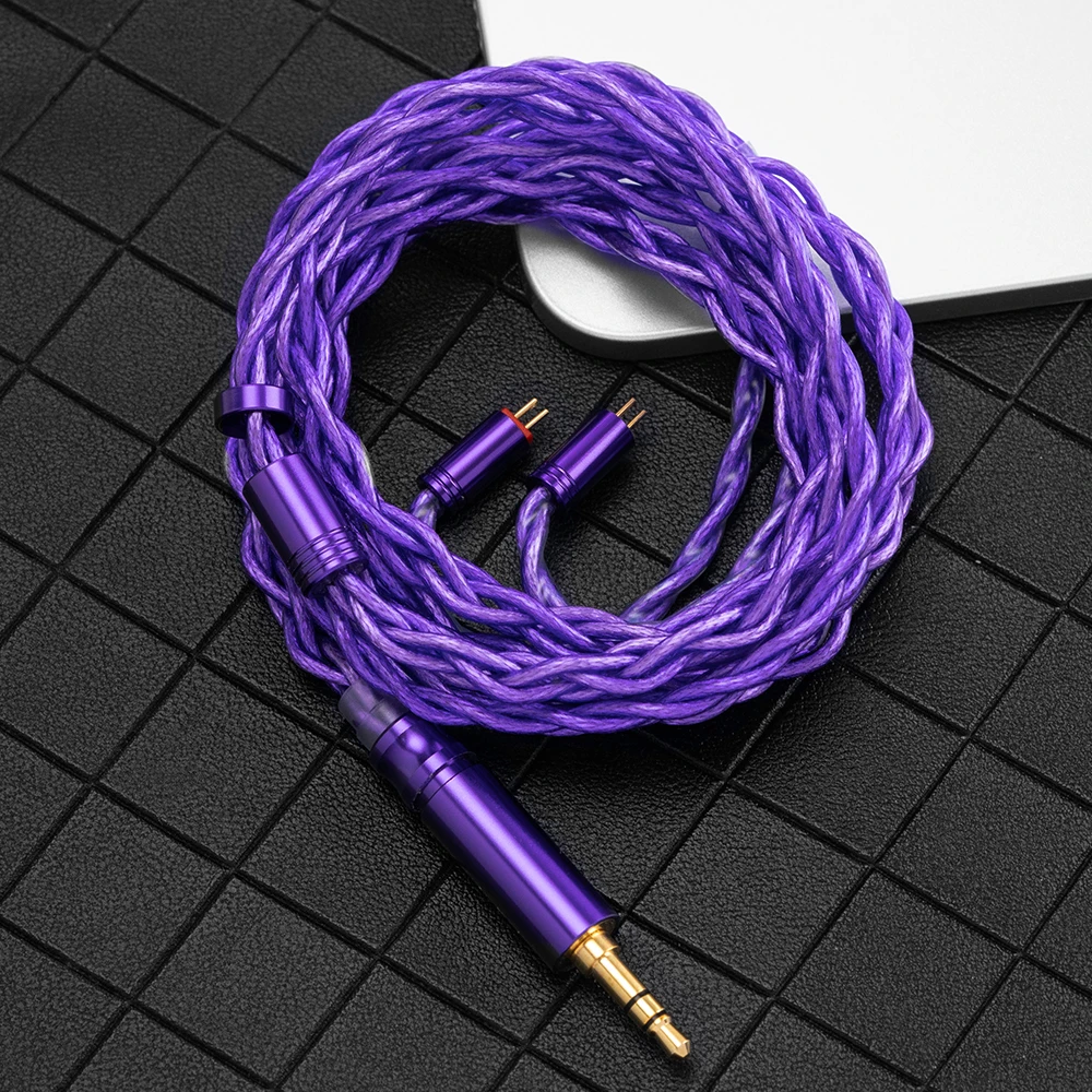 New QoA Whisky Earphone Modular Upgrade Cable Silver Plated 5N OCC Alloy Copper 0.78mm 2Pin With 3.5mm 4.4mm Headphone Plug