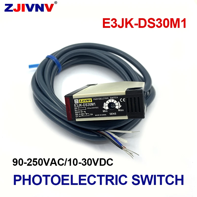 E3JK-DS30M1 E3JK-R4M1Diffuse Sensor Retroreflictive Photoelectric infrared switch 90-250VAC 10-30VDC