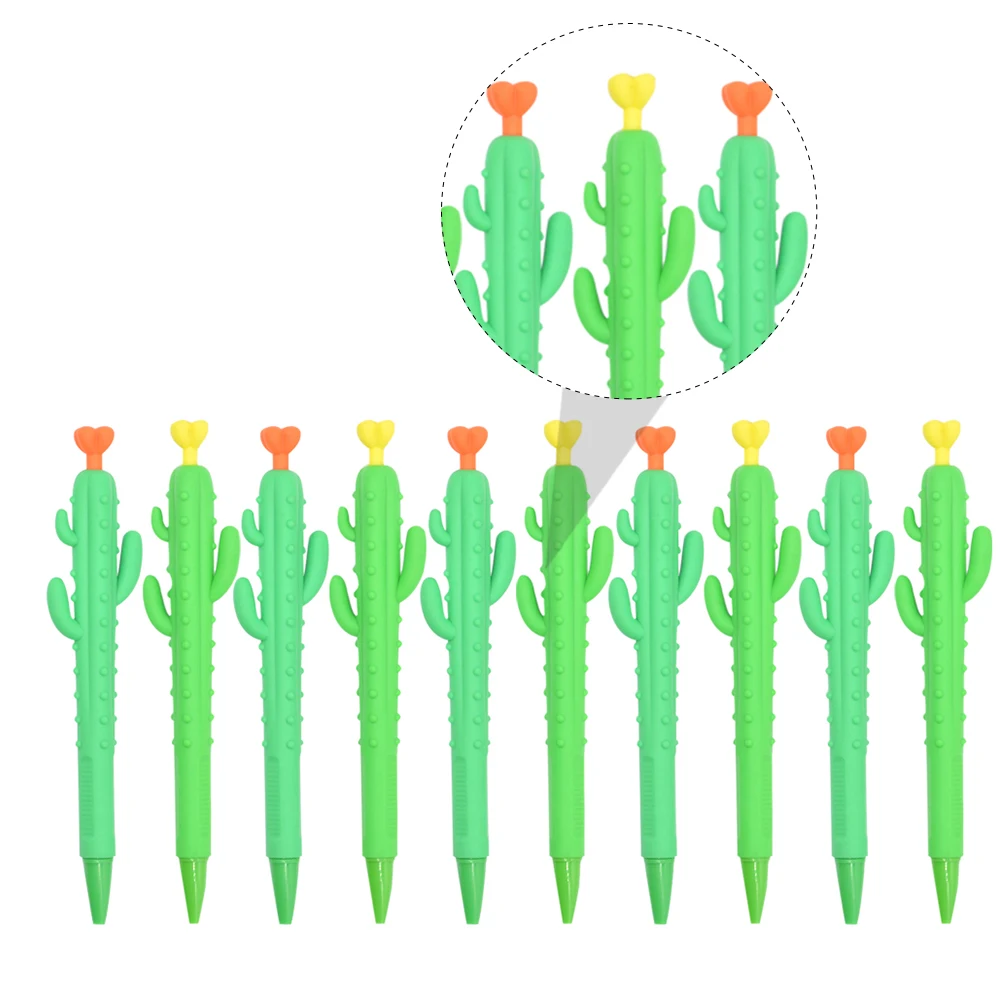 

10 pcs Cactus Mechanical Pencil For Kids Pencils 0 5mm Plastic Student Stationery Kids Writing Drawing Drafting Tools