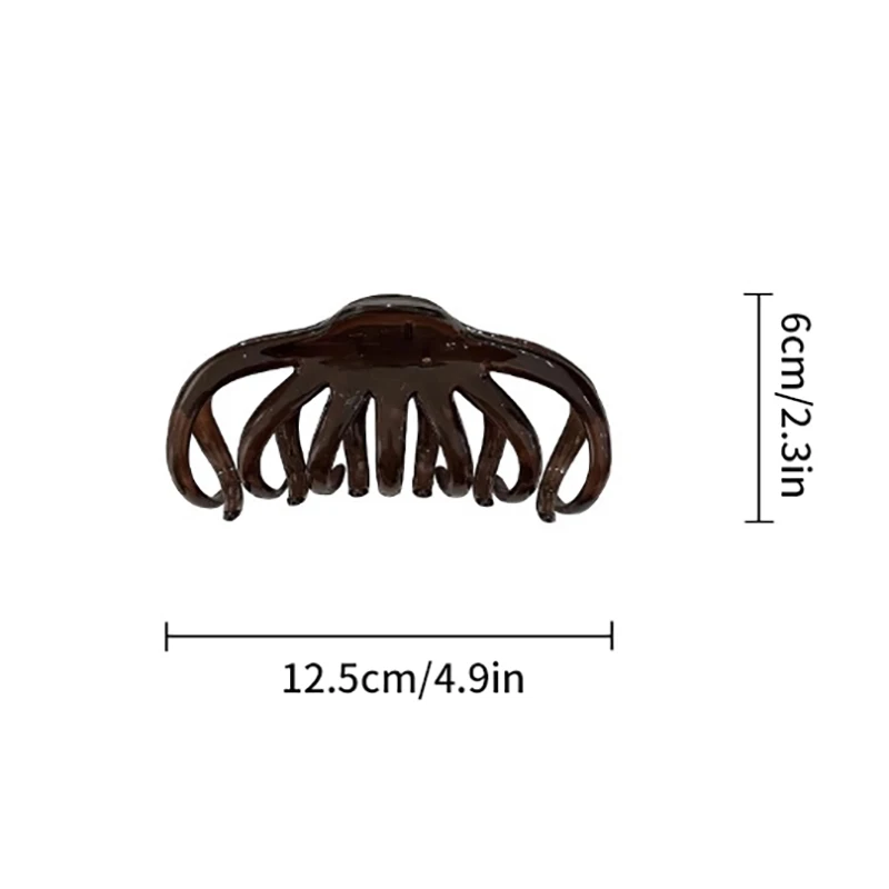 Korean Women Girls Plastic Hair Claws Hair Clips Headwear Large Size Hairpin Crab Barrette Fashion Ornament Hair Accessories