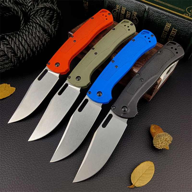 Carbon Fiber/G10 BM 15535 Hunt Folding Knife CPM-154 Blade Outdoor Tacticals Defense Hunting Camping Knive Fruit Cutting Tools