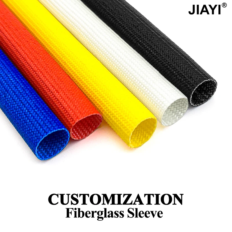 Customizable Insulated Sleeve Fiberglass Tube High Temperature Chemical Glass Fiber Braided Pipe Wire Wrap Sleeving Various Size