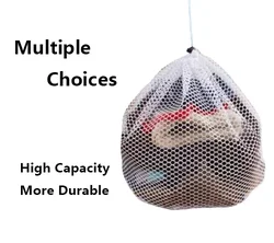 Household Drawstring Beam Laundry Bag Clothing Care Dirty Clothes Bag Polyester Mesh Washing Machine Special Clothing Wash Bag