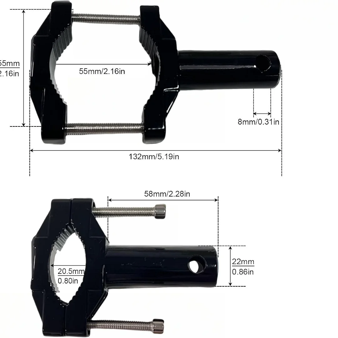 Motorcycle Spotlight Bracket Front Fork Lamp Mount Pole Brackets Headlight Mounting Holder Extension Tube Clamp