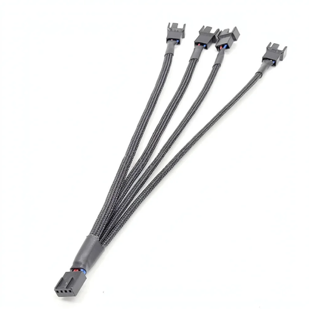 PC Case Fan Hub PWM Splitter Adapter For Chuanfu 4 Pin Header Extension Wire Computer Internal Cooling Radiator Cord
