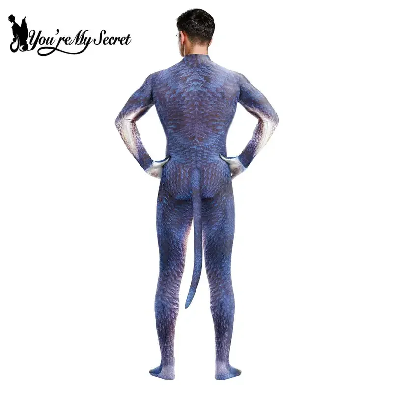 [أنت سري] أزياء الهالوين التأثيرية الأفعوانية المطبوعة التأثيرية Zentai ارتداءها ملابس بذلة مرنة فستان بتصميم حالم
