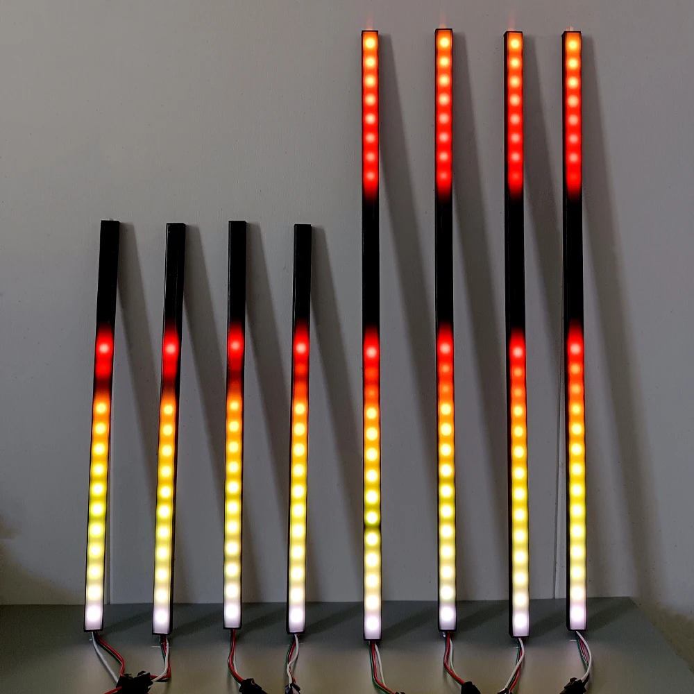 Kit de barra de luz LED con sincronización de ritmo musical, 33cm/50cm, WS2812 RGB direccionable SP107E, controlador Bluetooth DC5V, cambio de Color dinámico