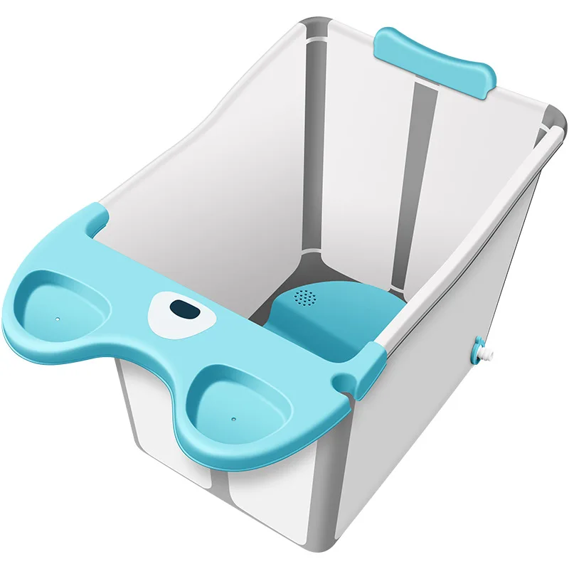 

Children's bath tub Baby folding bath tub can sit small family bath tub male and female children home bath