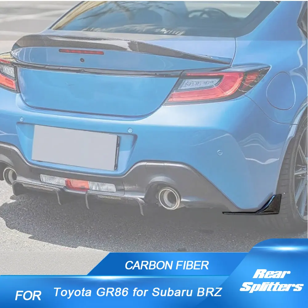 

Разветвители заднего бампера для Toyota GR86 для Subaru BRZ 2-дверный 2022 2023 задний бампер из углеродного волокна, автомобильные комплекты