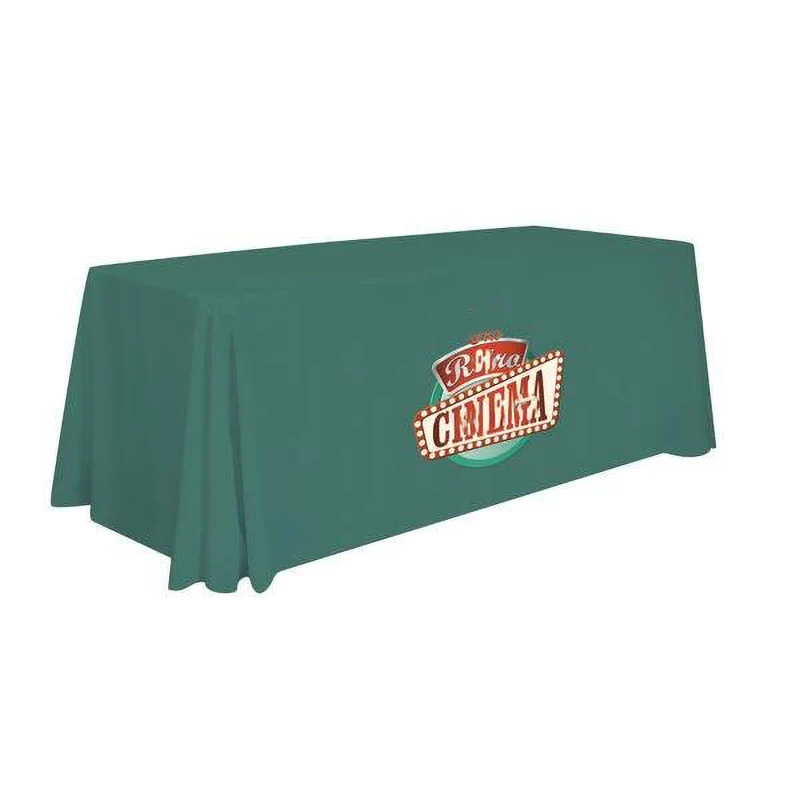 Promotion Advertising Custom Printed 4 6 8 10 Ft Trade Show Table Cloth Table Covers Fitted Tablecloth With Branded Logo