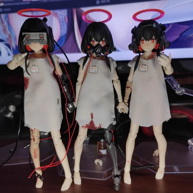 

Spot Genuine Snail Shell Three Apes 01 Missing/02 Not Heard/03 Silent/Set 1/12 Movable Figurine Model Fashion Trend Ornament