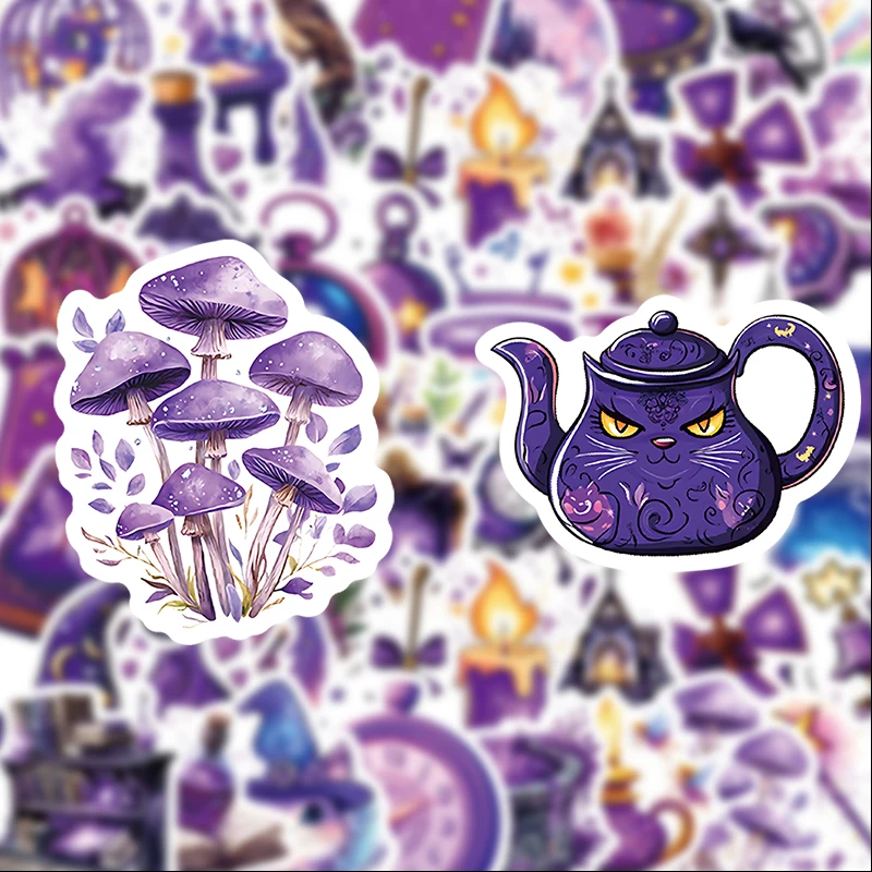 50 Pieces of Colorful Magic Graffiti Stickers, Suitable for Diaries, Laptops, Car Bumpers, Skateboards, Water Bottles, Computer and Phone Decorations, Etc