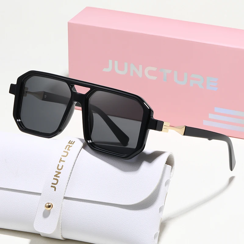 JUNCTURE أزياء النساء النظارات الشمسية اللباس نظارات شمسية إطار كبير التدرج سيدة نظارات حزب هدايا العيد النظارات الشمسية للنساء