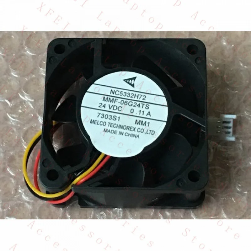 

C FOR Mitsubishi servo CNC cooling fan NC5332H72 MMF-06G24TS-MM1 24V 0.11A 60*60*25MM