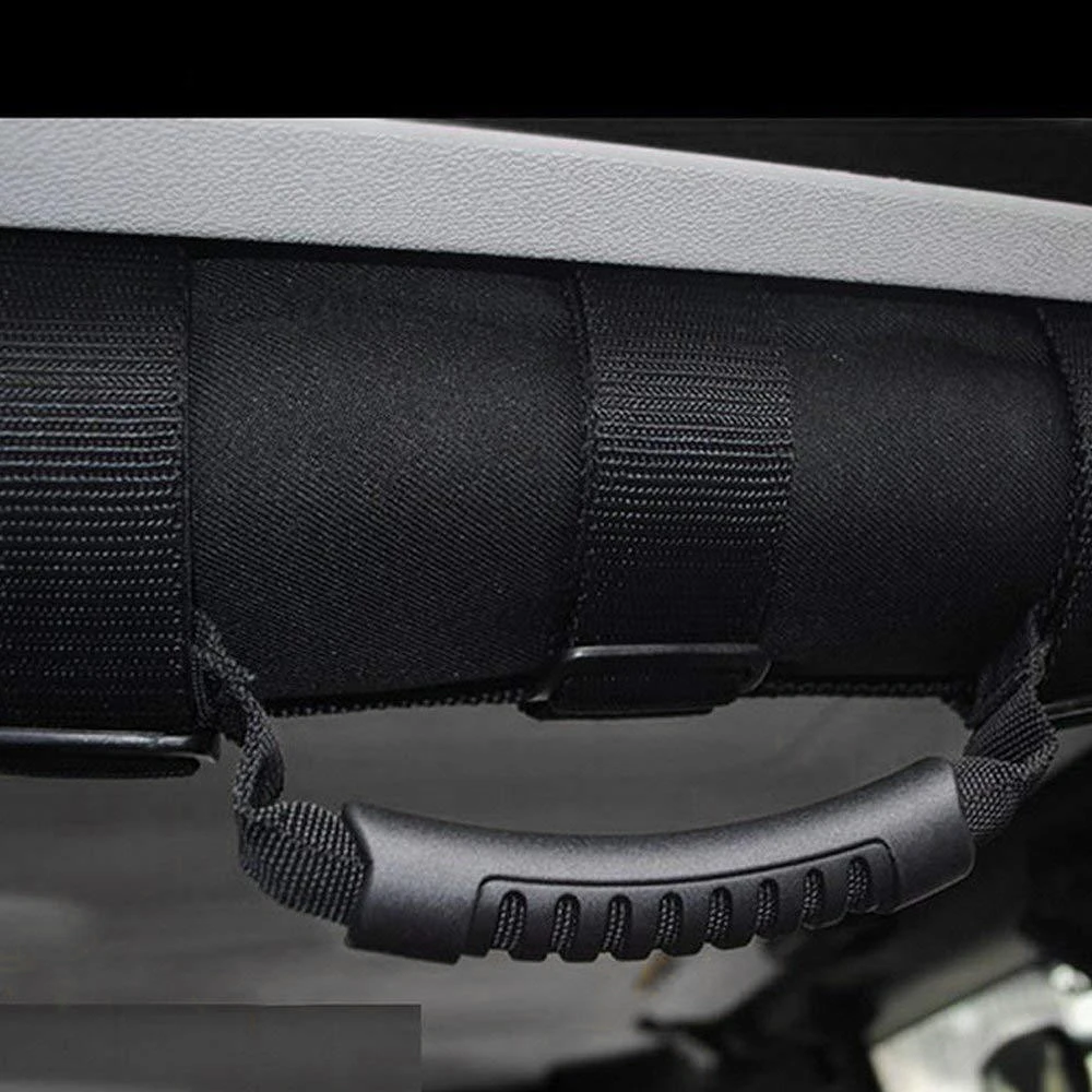 

2Pcs Inner Car Roof Handrail Armrest Top Roll Bar Grab Handles Grip Car Safety Handle Roof Handlebar Universal Car Accessories