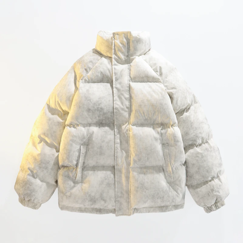 

Fashion Stand Collar Men Parkas Coats Outdoor Comfortable Warm Cotton Jackets Casual Solid Color Outerwear Winter New Arrivals