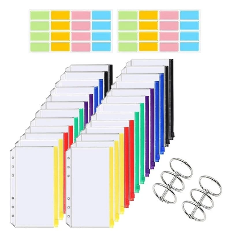 25pcs Waterproof PVC Pouches Set Circular and Cable Knitting Needle Storage Bag Portable Student Document Organizers