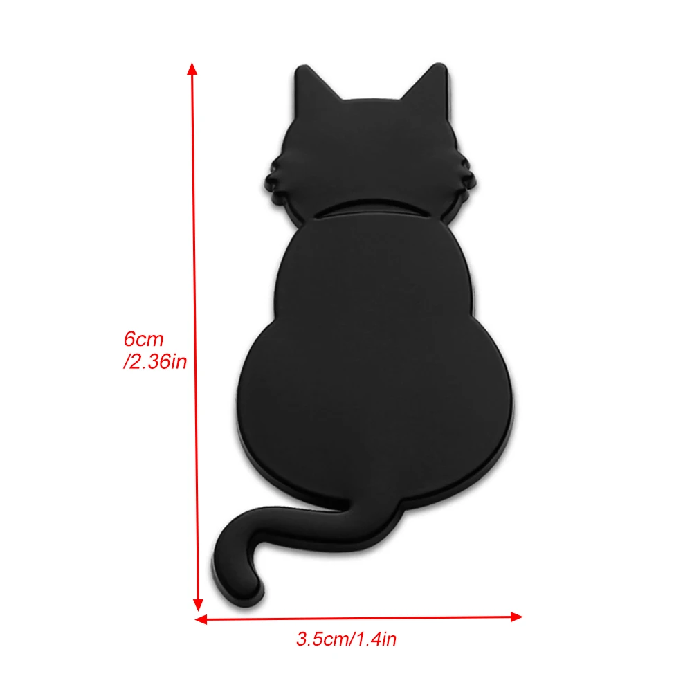 1PCS 3D Metal Car Sticker Metal Cat Adhesive Car Badge Emblem Sticker for Universal Cars Moto Bike Car Decoration