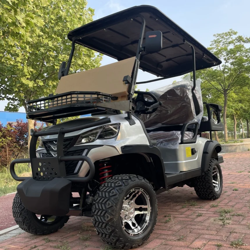 Electric Golf Cart Model E 6 Seat Down Folding Windshield Off-Road Golf Cart Free Custom Color Electric Sightseeing Golf Cart