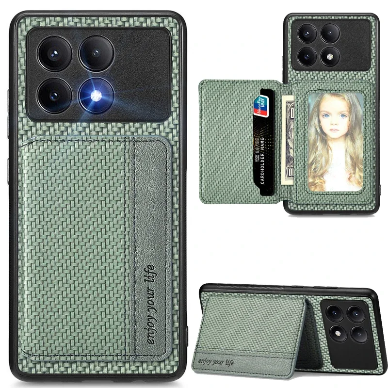 

For Xiaomi Poco X7 F6 M6 X6 X5 F5 Pro 5G 4G RFID Blocking Leather Wallet Case For Poco C75 F6 X 6 X7 X5 F5 C65 Magnet Back Cover