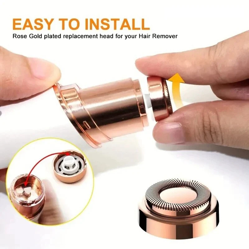 4Pcs For Finishing Touch Flawless Facial Hair Remover Replacement Heads - Painless And Effective Hair Removal
