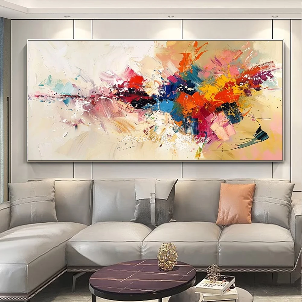 Mintura,100% Handpainted Color Abstract Oil Painting on Canvas ,Modern Home Decor,Large Texture Poster, Wall Art Picture,Artwork