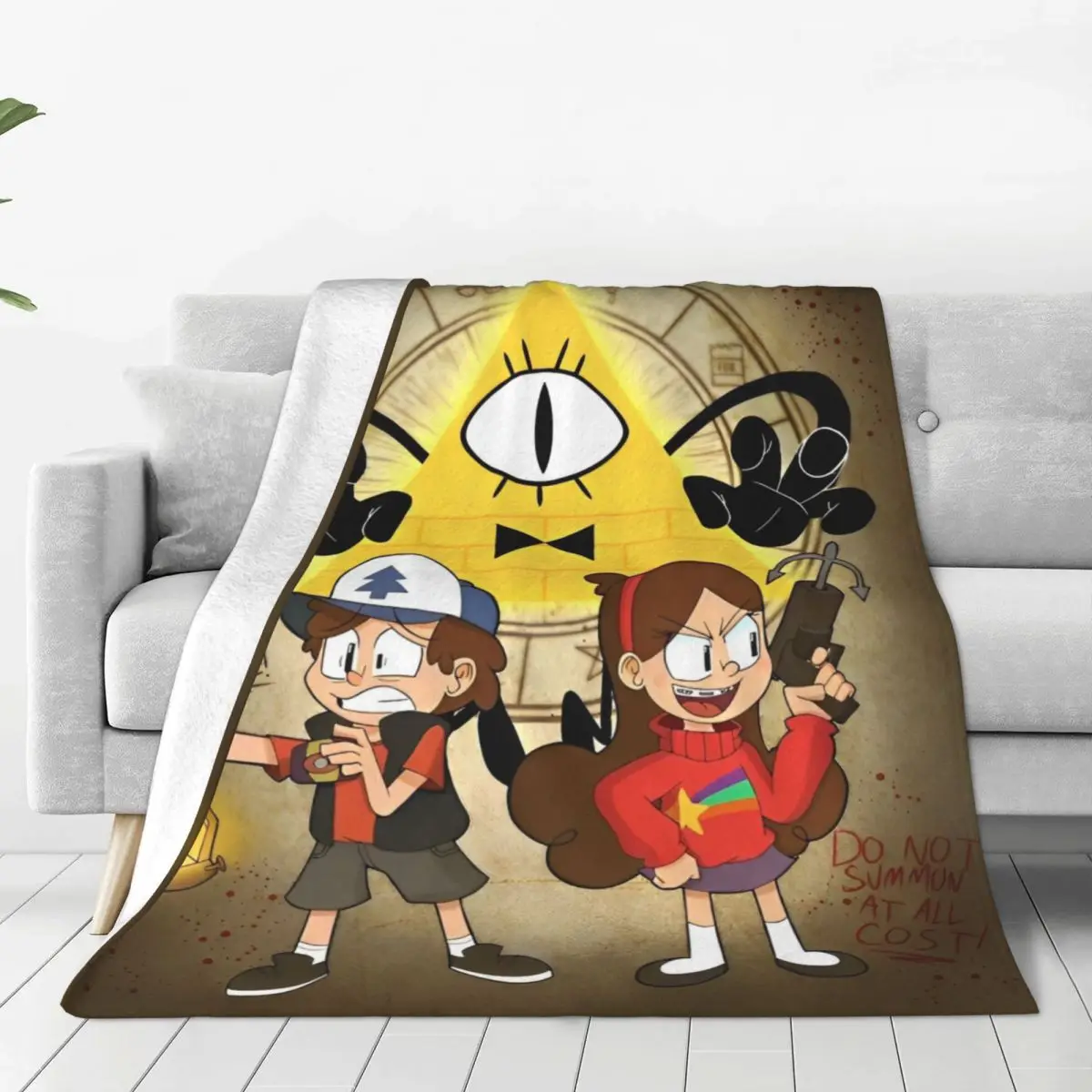 Gravity Falls Blanket Quality Soft Bill Cipher Throw Blanket Autumn Camping Outdoor Novelty Bedspread