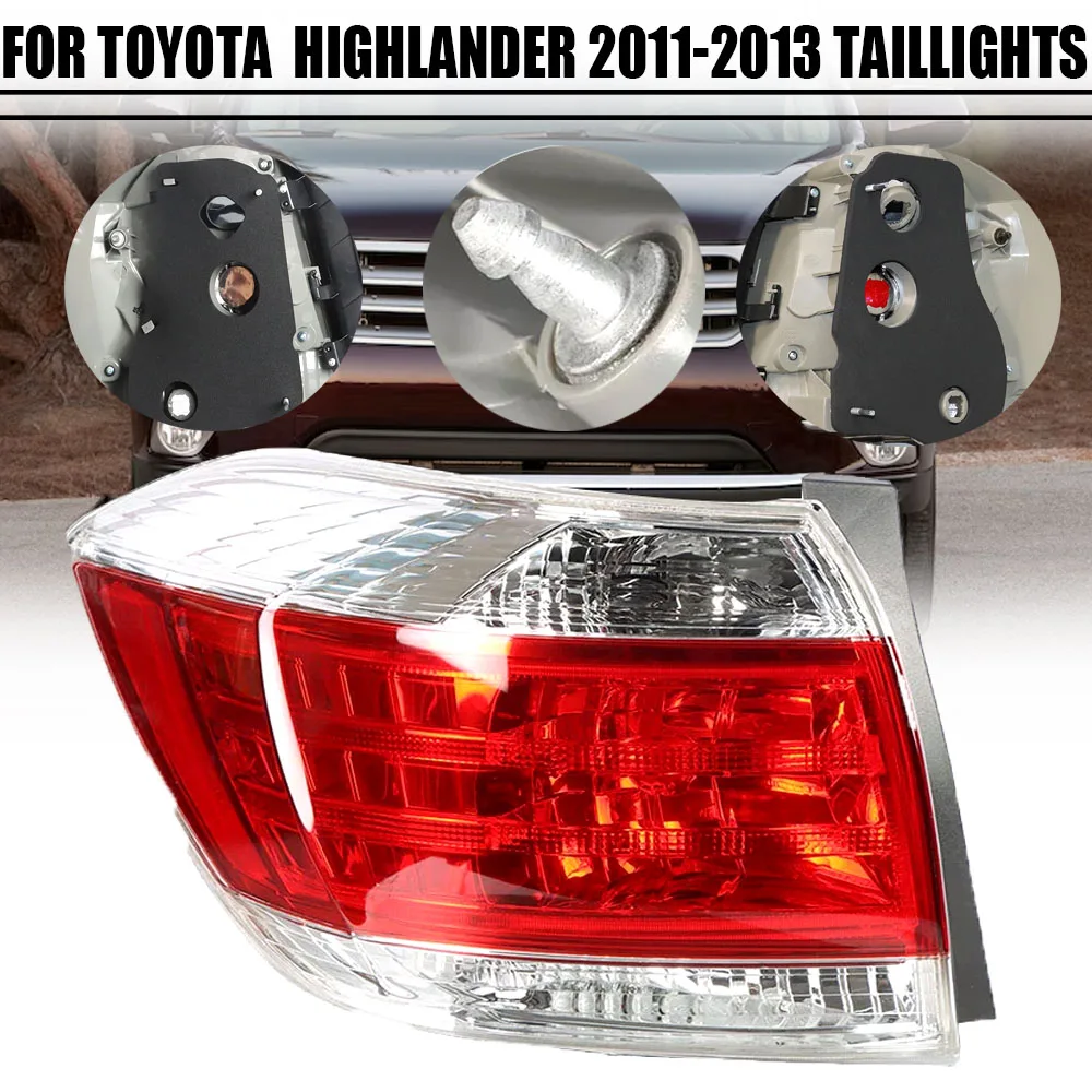 For Toyota Highlander Rear Car Tail Light Assembly 2011-2013 Integrated Rear Turn Signal Brake Light Stop Tail Lamp