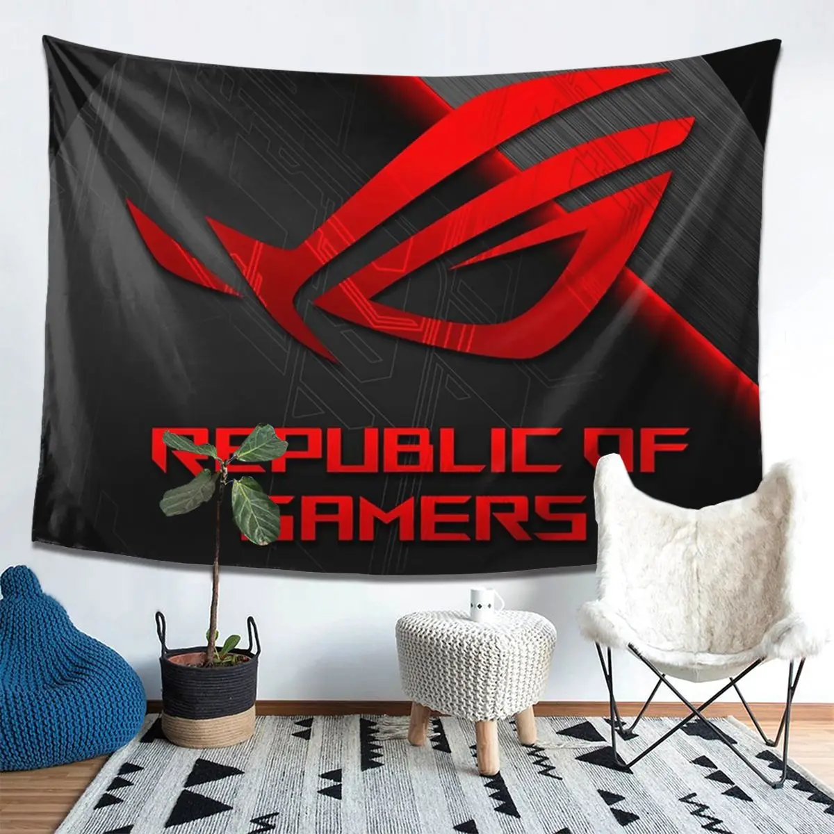 

Гобелен Asus Rog Strix Log, украшение, художественные эстетические гобелены для гостиной, спальни, дома, настенная ткань, настенная подвеска