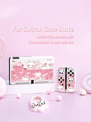 Cute cat Protector Case for Nintendo Switch OLED, NS Game Accessories,Handheld Separable Shell for NS Joycon, Switch Cover