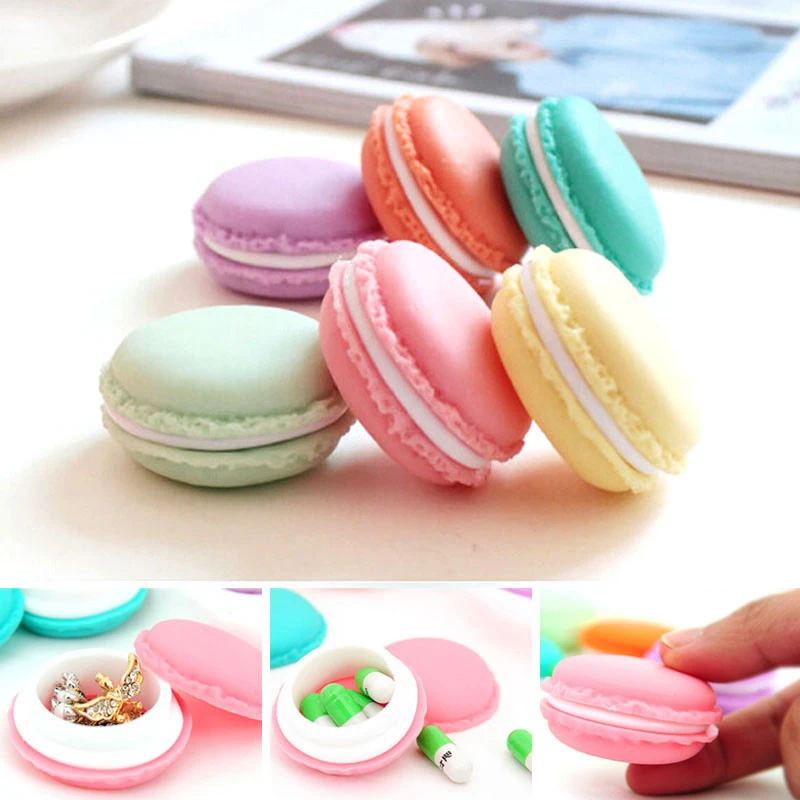 Cute Candy Color Macaron Mini Storage Box Jewelry Box Pill Case Birthday Gift