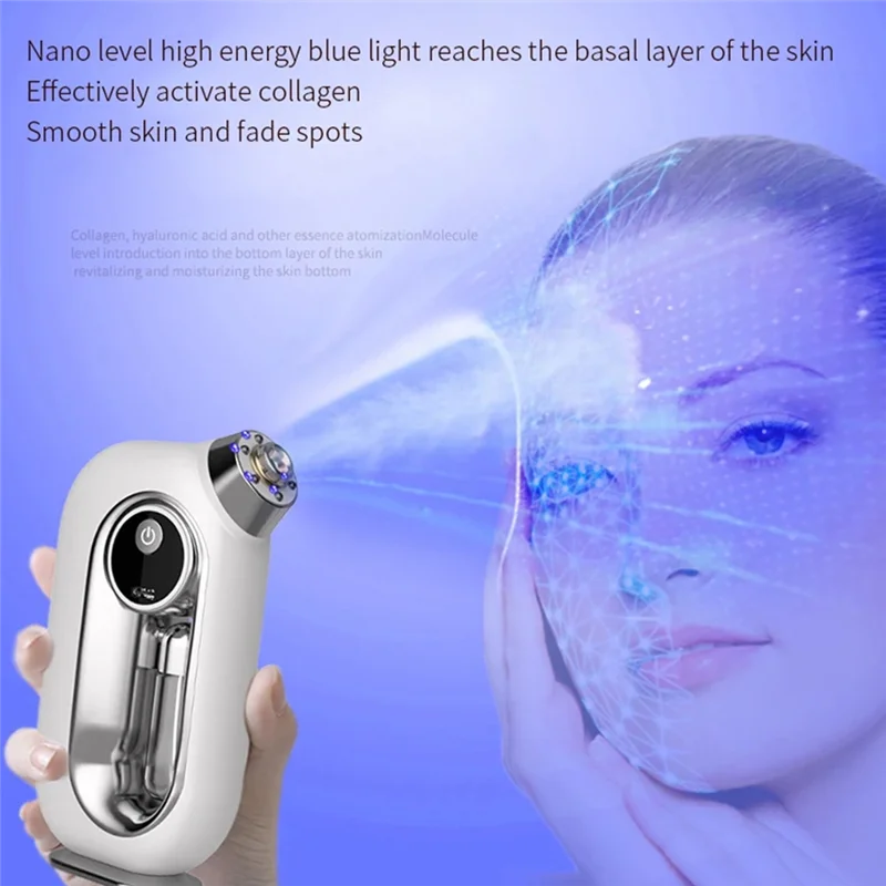 البخاخة الوجه التنظيف العميق البخاخة الوجه الجلد ترطيب ضباب البخاخة فرشاة الهواء ضاغط-A77G