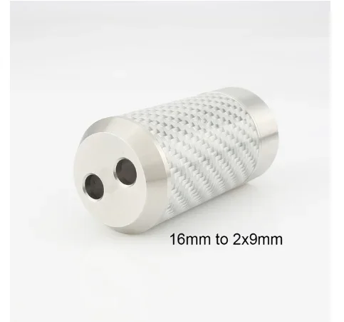 audiocrast Cf1606 edelstahl carbon faser hose stiefel y splitter 1 bis 2 für diy audio lautsprecher kabel hi-end 5