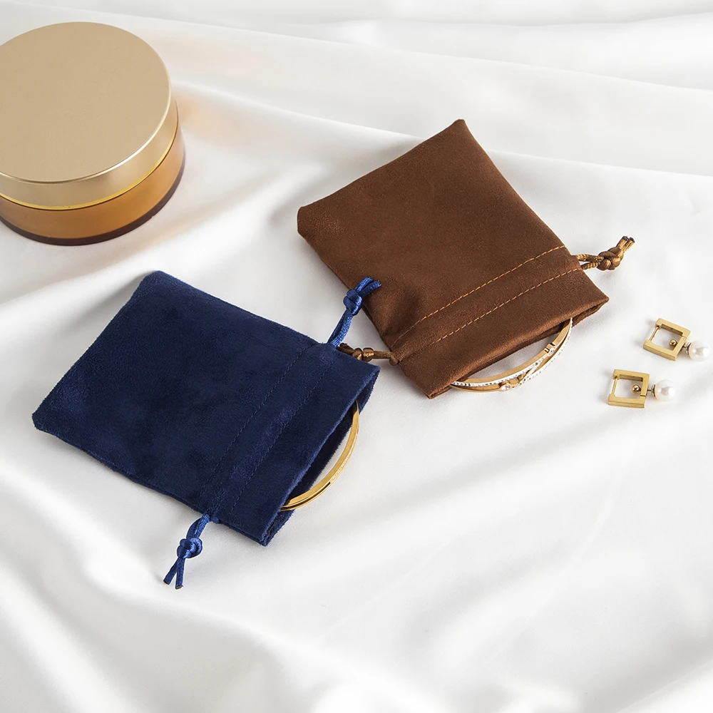10 Stück Schmuck-Geschenkbeutel, Flanell, Samt, Wildleder, Kordelzug, Verpackung, Organizer, Beutel, Hochzeitsbevorzugungen, Süßigkeiten, Goodie, Babyparty-Aufbewahrung – Detail 8