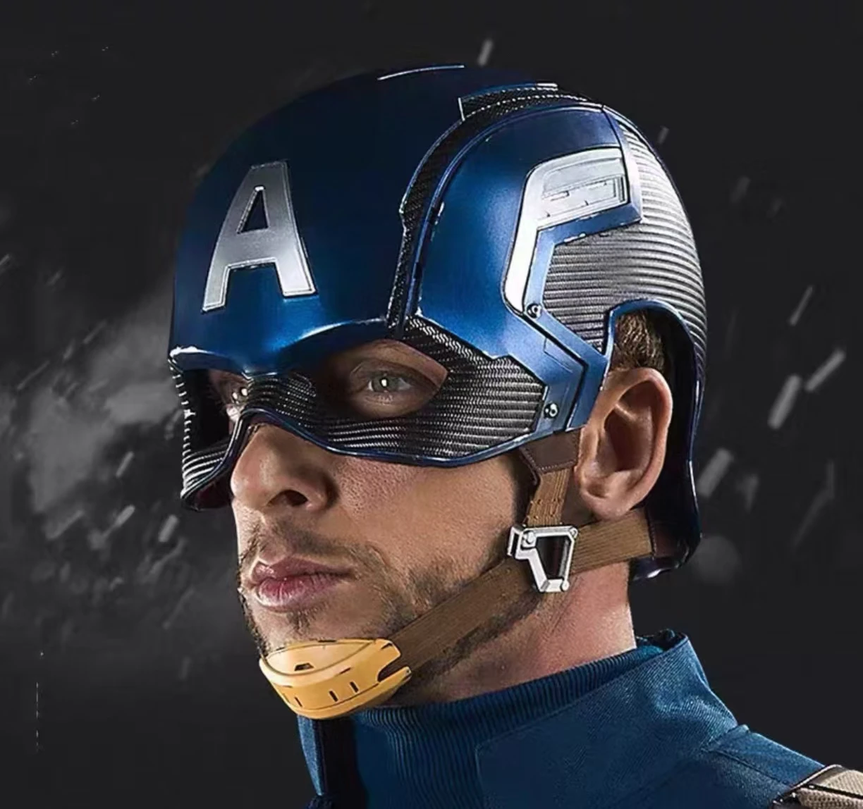 

New Captain America Helmet 1:1 Mask Cosplay Marvel Avengers Toy Magnetic Bluetooth Speaker Peripheral Decoration Gifts For Fans