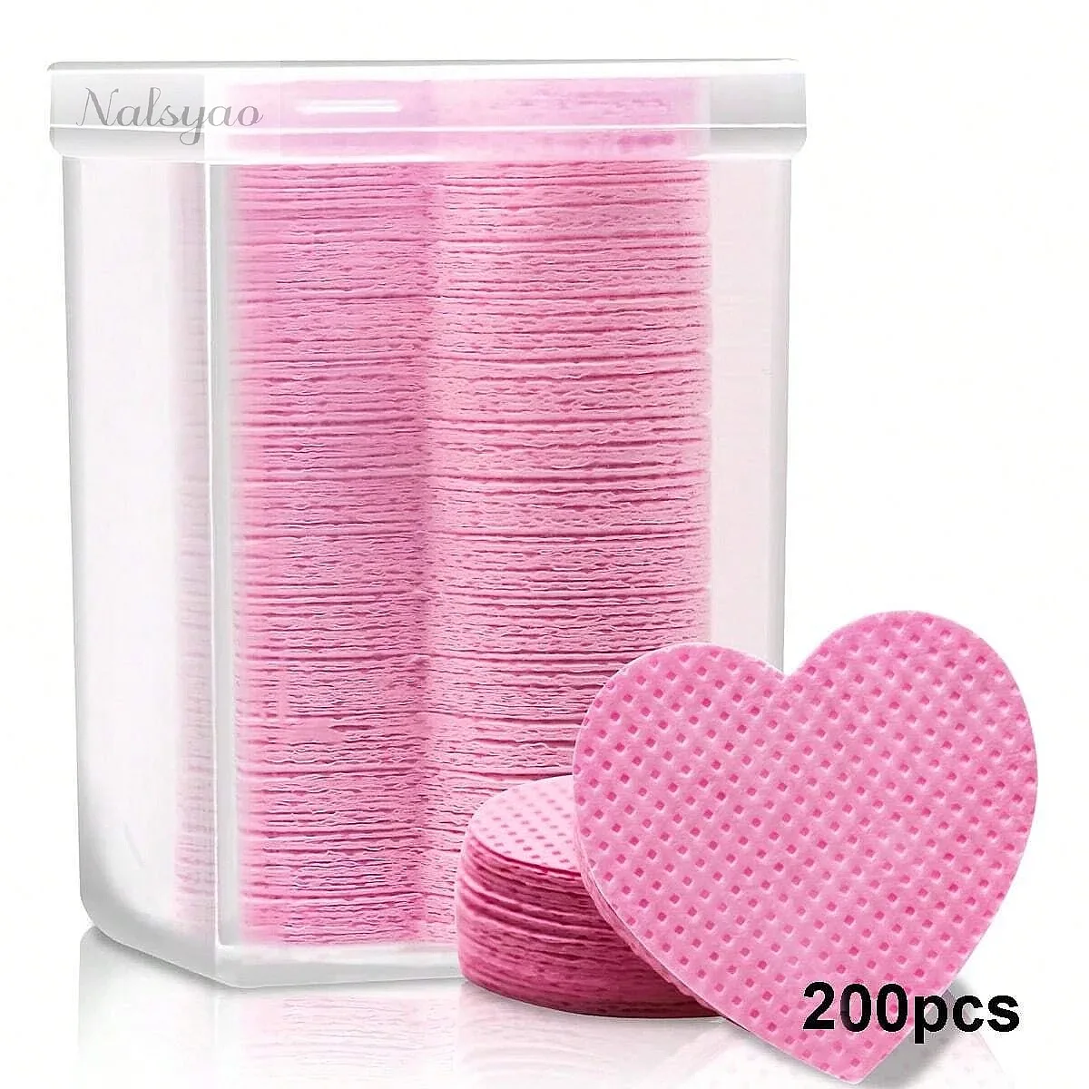 200Pcs Cotton Pads Lint Free Nail Wipes Eyelash Extension Glue Remover Non-Woven Cleaner Cloth for Nail Gel Polish