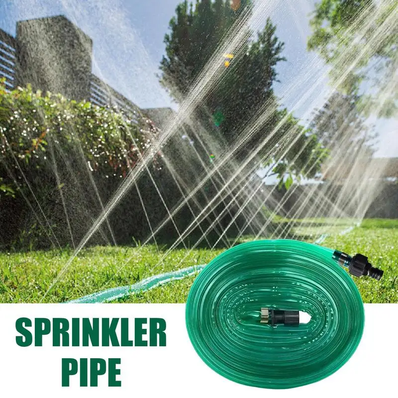 Soaker Hose Cooling Sprinkler Pipe Flat PVC Garden Sprinkler Hose With Hole Garden Watering System Irrigation Hose for Garden