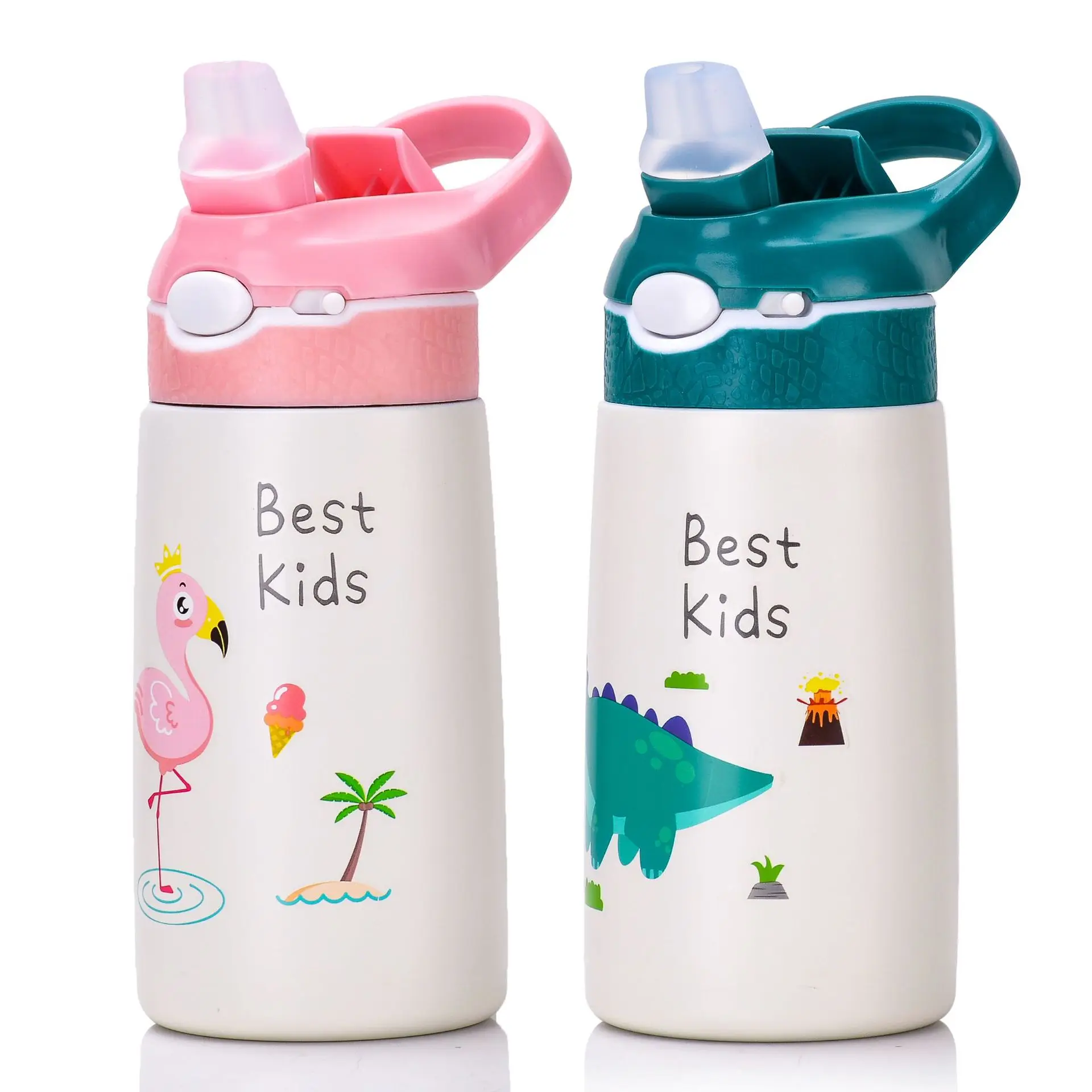 400ML Children Thermos Water Bottle Kids Thermos Mug Baby Duck Billed Straw 316 Stainless Steel Vacuum Flasks Tumbler Thermo Cup