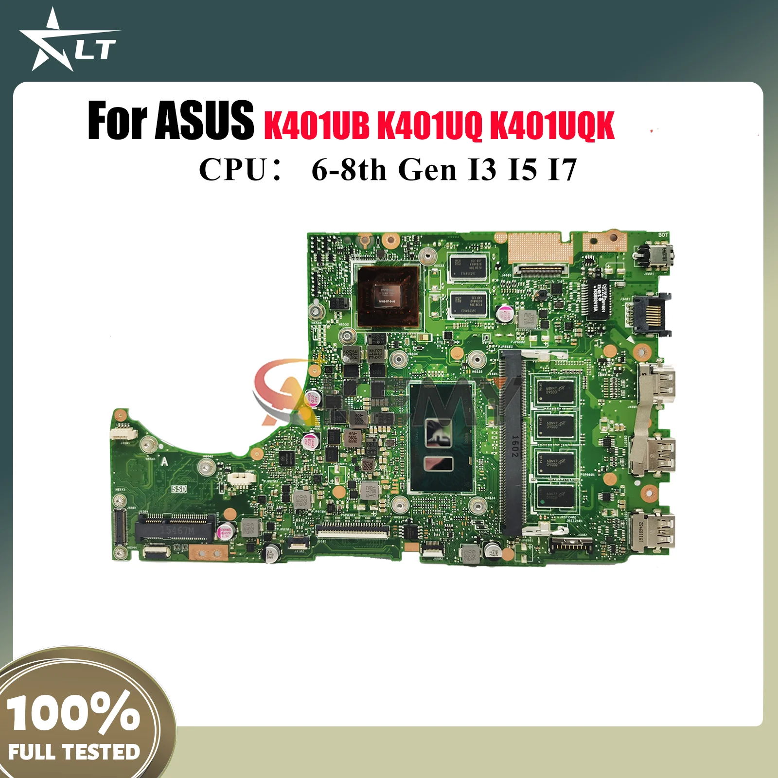 

K401UB Laptop Motherboard For ASUS VivoBook K401U U4000 K401UB A404U K401UQK K401UQ Mainboard W/ I3 I5 I7 CPU tests OK fast ship