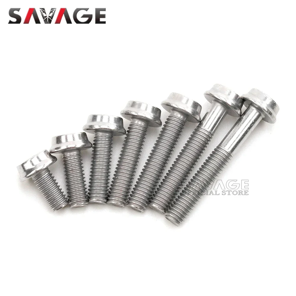 For BMW Left Right Engine Housing Cover Screw Cap Head Bolt Stator Cap Steel Bolts 10pcs Motorcycle Accessories M10 1.00mm