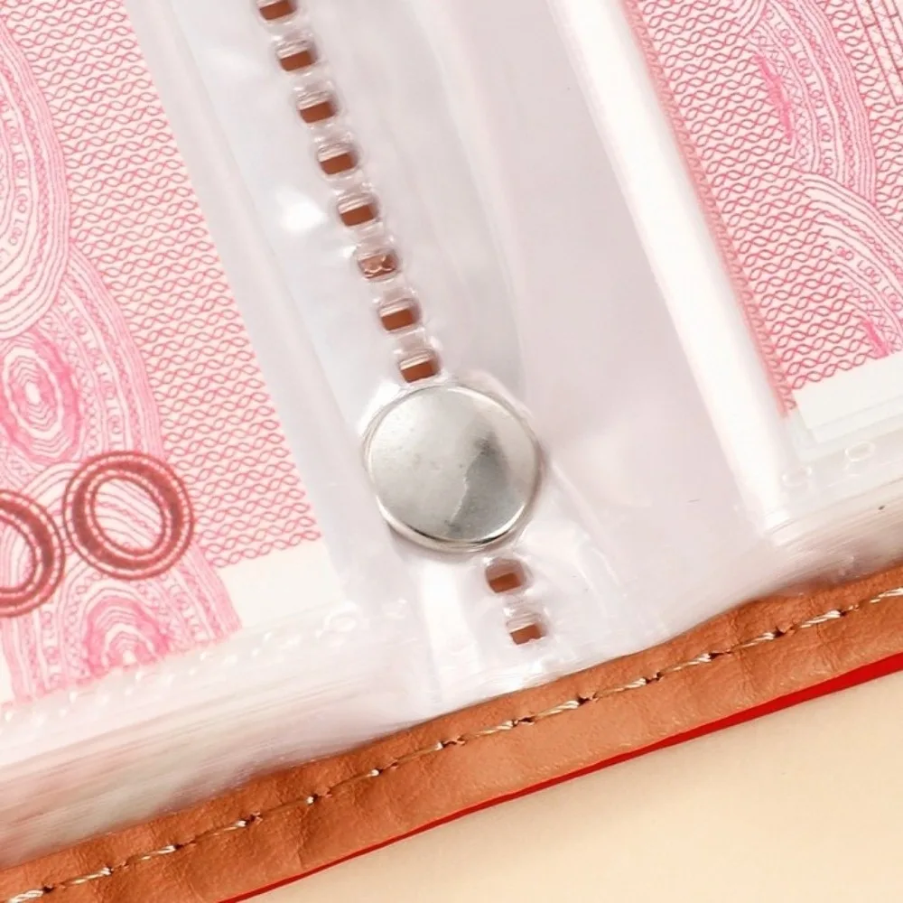 Cartoon Capybara Saving Money Binder PU Leather 100 Sheets Budget Binder with Lock A6 Cash Envelopes Planner Organizer Family