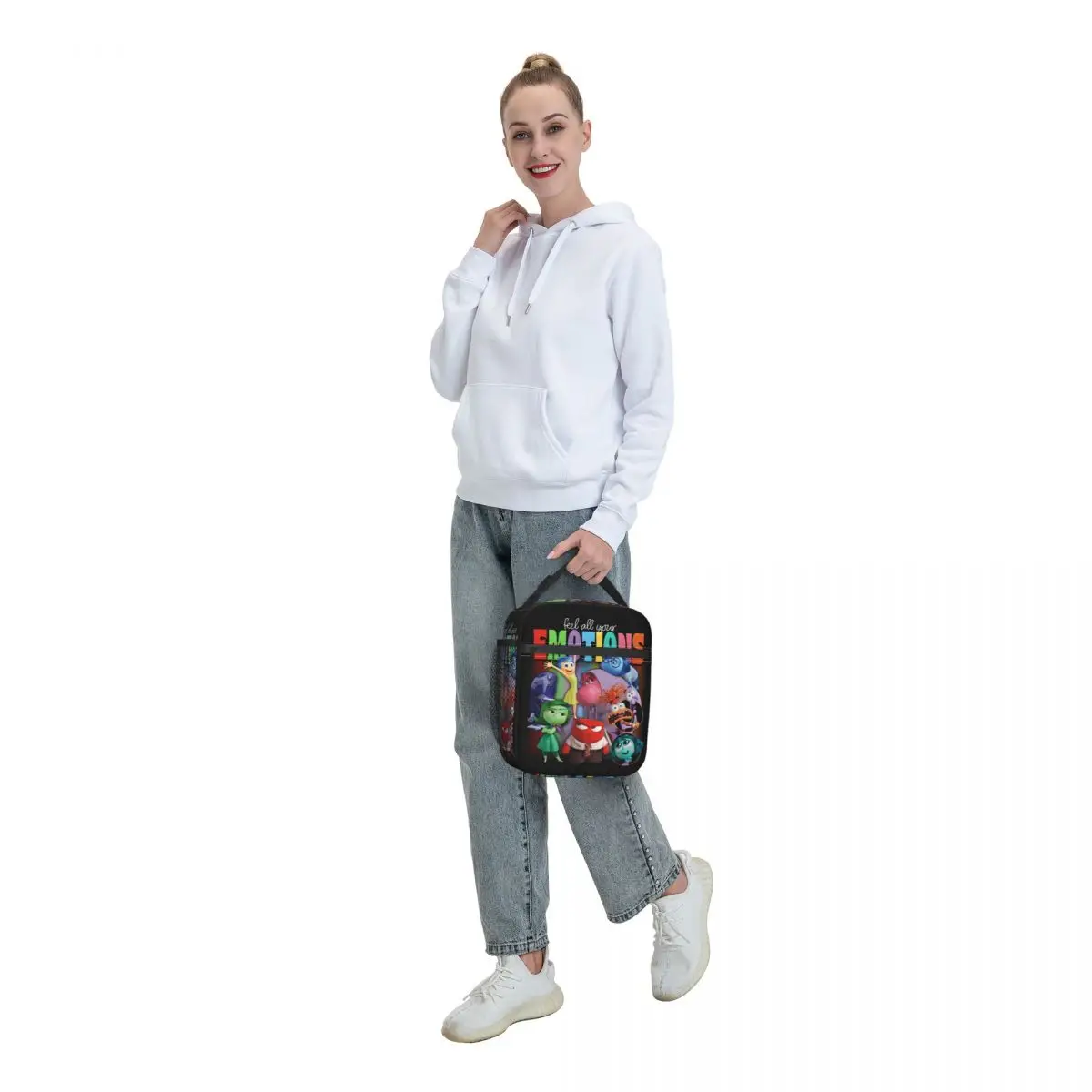 Custom Inside Out Feel Emotions Insulated Lunch Bag for Outdoor Picnic Leakproof Thermal Cooler Lunch Box Women Kids