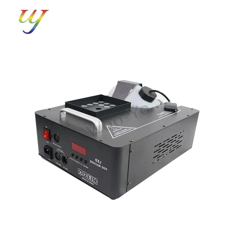 LED 1500 واط آلة الضباب التحكم عن بعد آلة الدخان العمودي مع 24LED RGB ديسكو Dj ضوء المرحلة لحفل الزفاف النادي الليلي #3