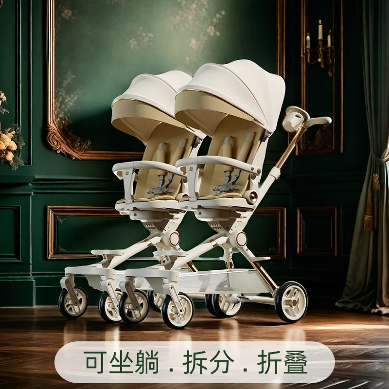 

The twin baby walking artifact can lie down and sit, fold the car with one click, and split the second baby and children's doubl