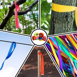 6 Color Flagging Non-Adhesive Surveyors Tape Neon Marking  outdoor  Survey Tape for Boundaries and Hazardous Areas,Trail Marking