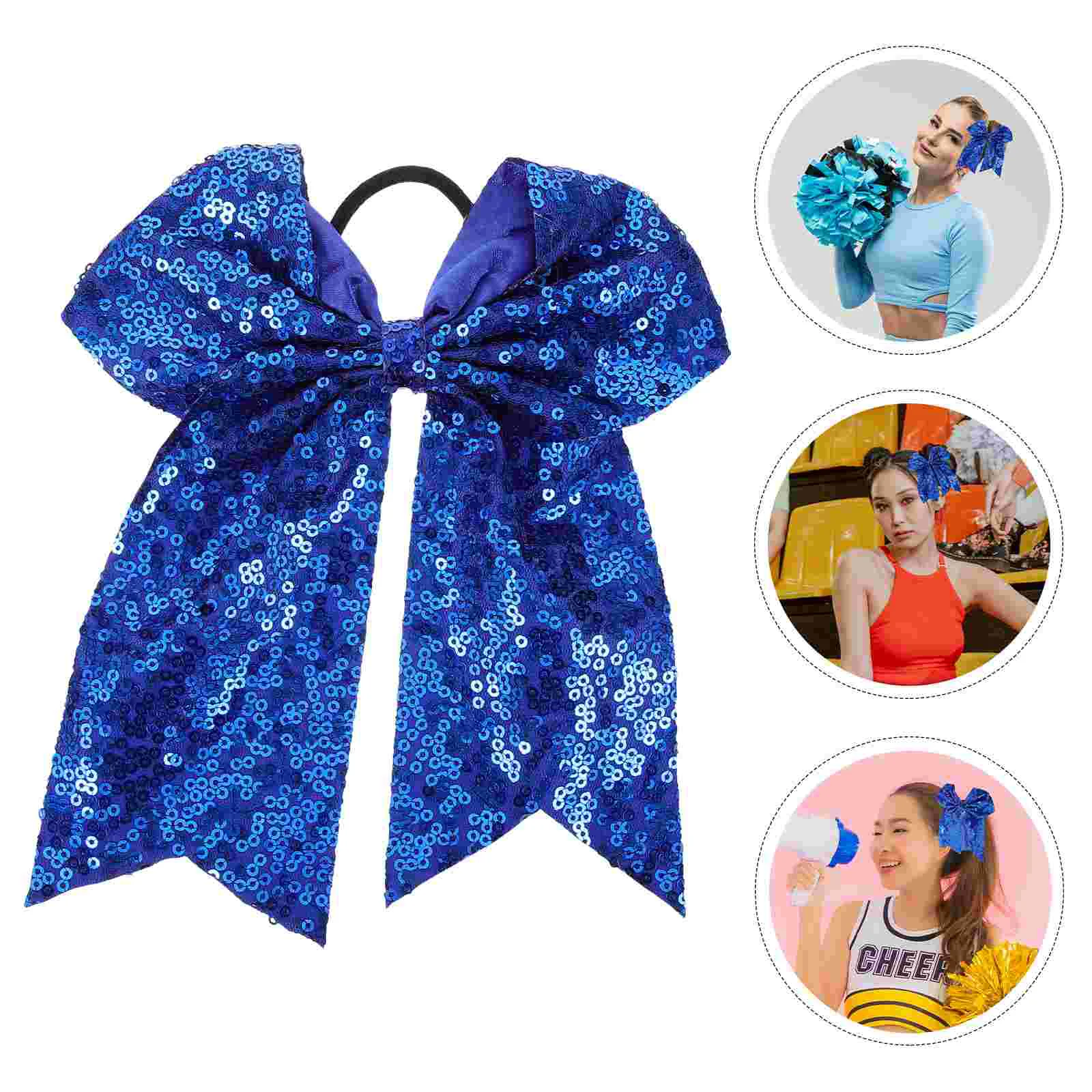 

10 Pcs Halloween Cheer Bows Scrunchies Christmas Hair Bands Ribbons for Cloth Cheerleader Miss Girls Women