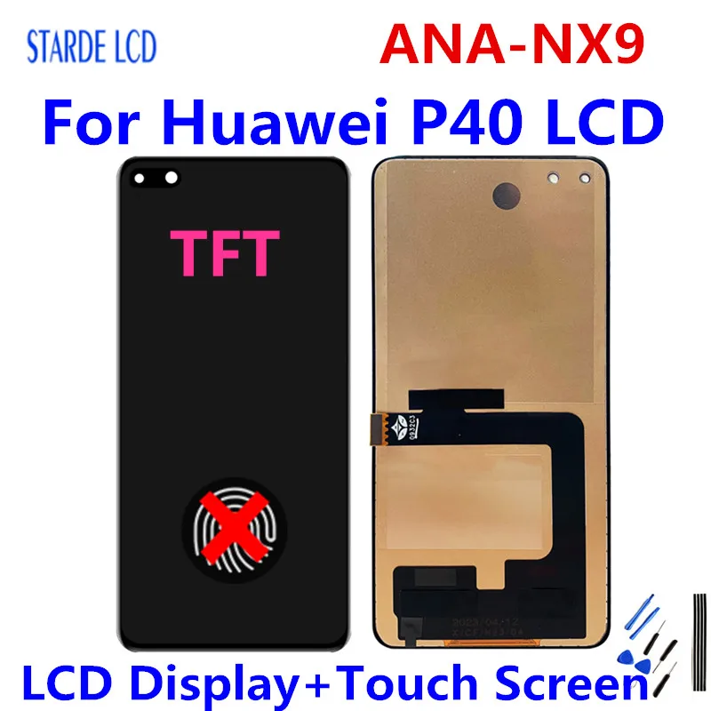 

6.1" TFT P40 LCD For Huawei P40 LCD Display Touch Panel Screen Digitizer Assembly ANA-NX9 Repair Parts Replacement